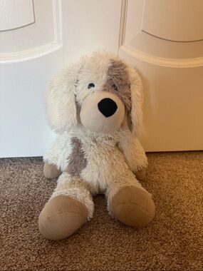 Warmie Plush Cream and Tan Puppy Stuffed Toy - Soft Cuddly Companion